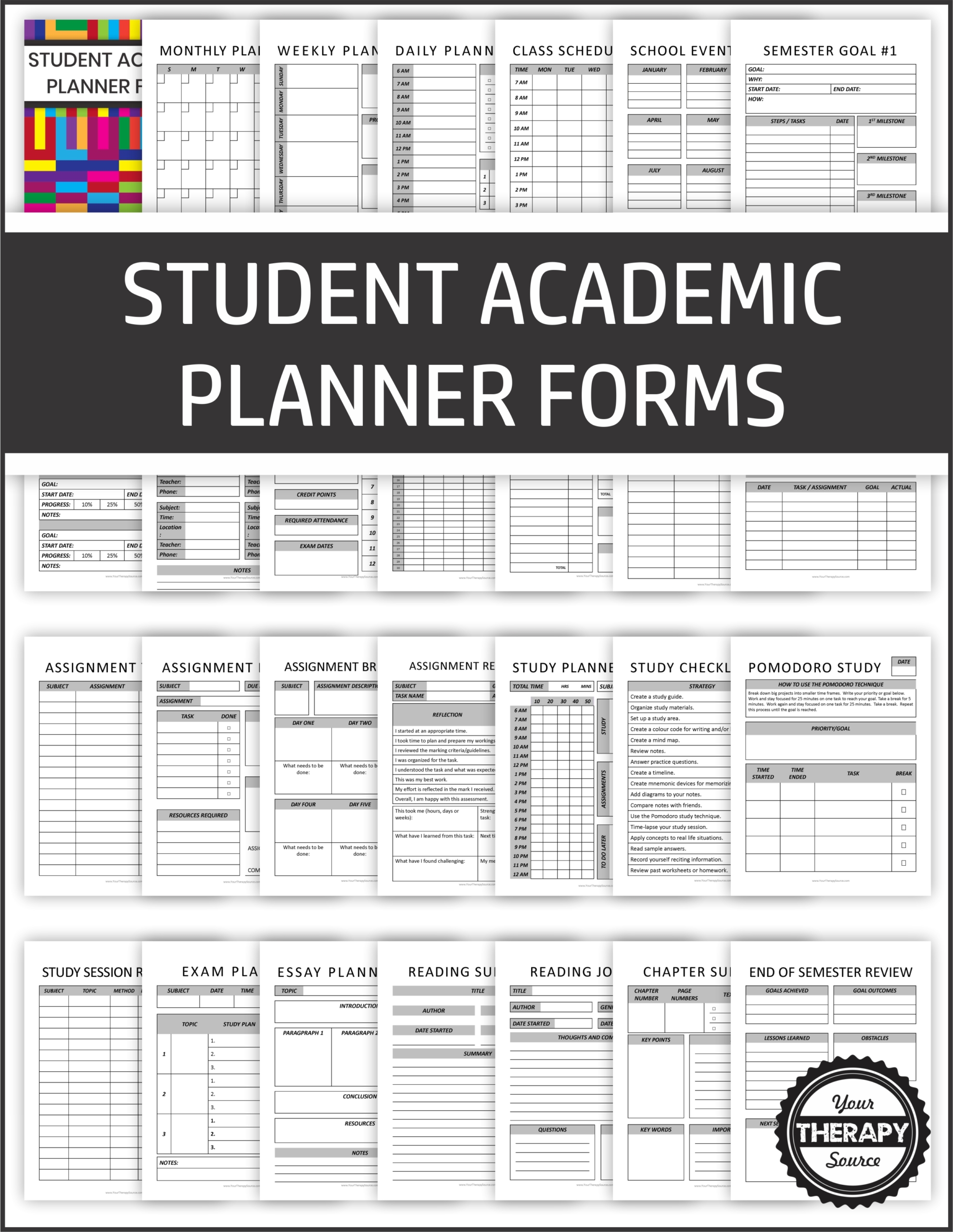 Student Schedule PDF - Forms and Lists