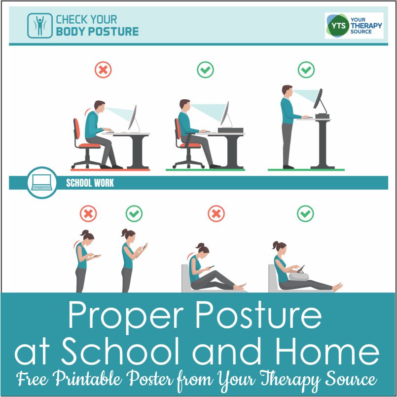 how to maintain good posture at school and home your therapy source