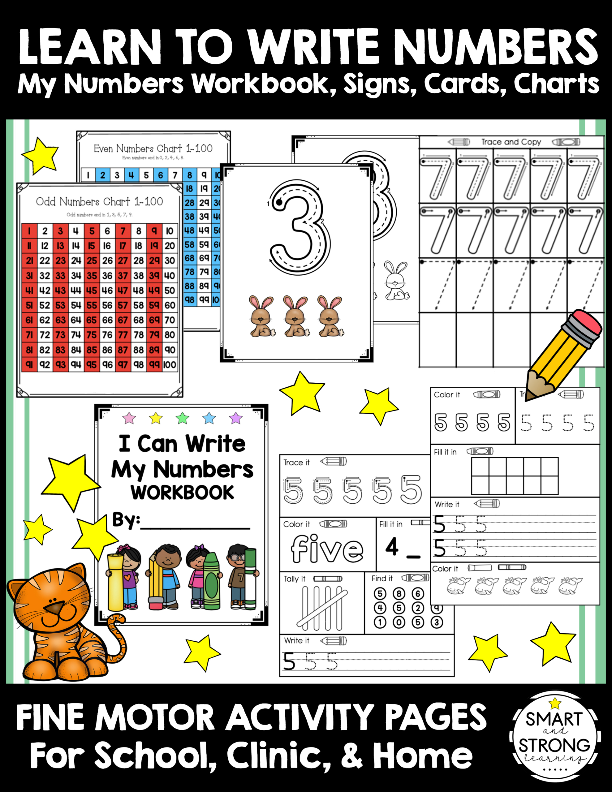 writing numbers worksheets 1 20 your therapy source