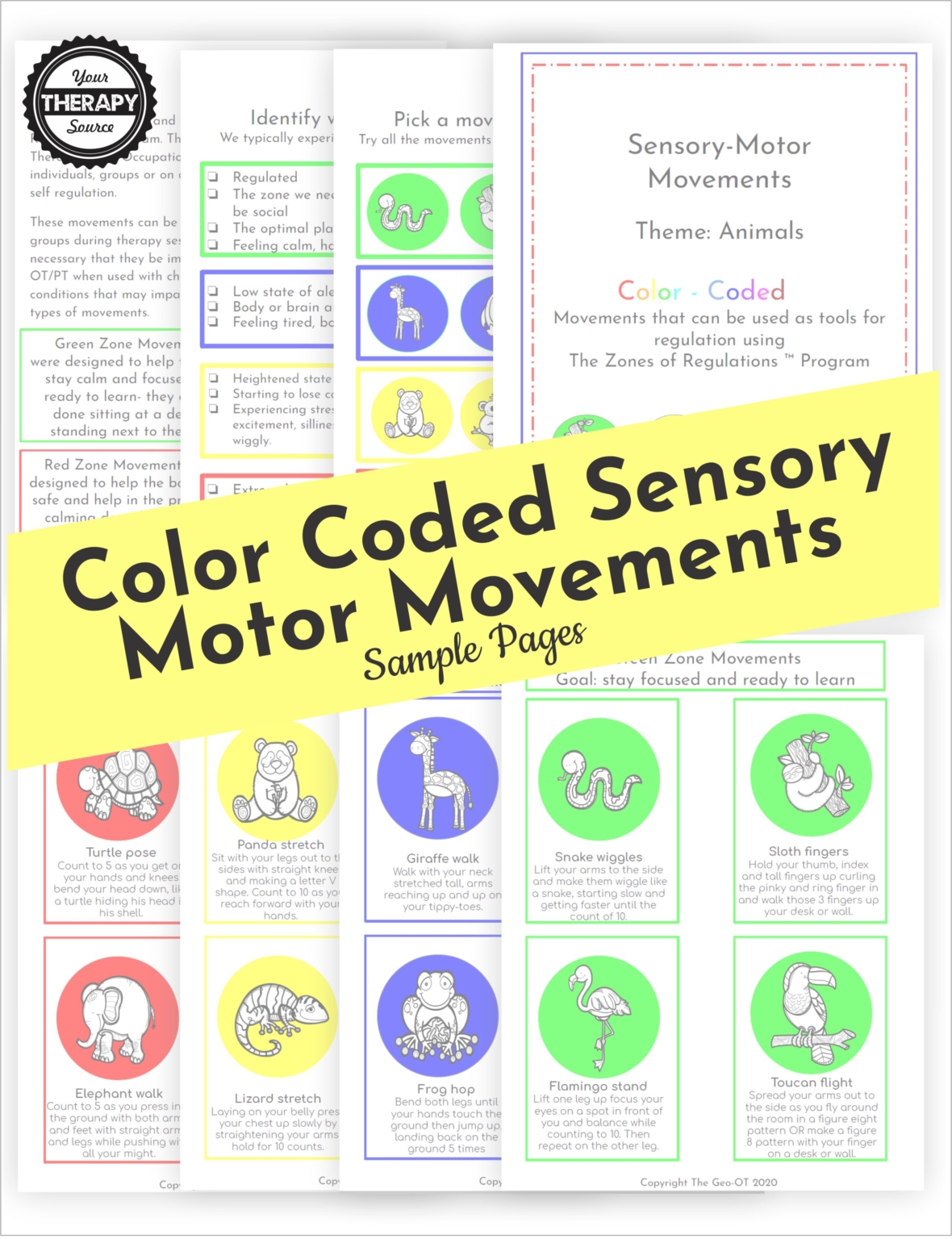 Emotional Regulation Strategies Animal Theme Your Therapy Source