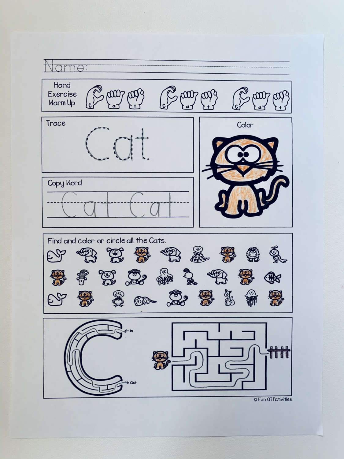 Animal Alphabet Printable Worksheets Your Therapy Source