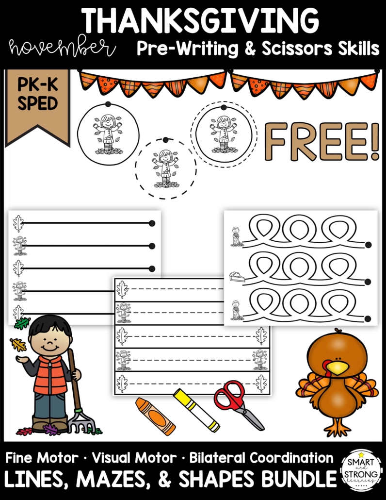 Fall or Thanksgiving Game Board - Free Printable - Your Therapy Source