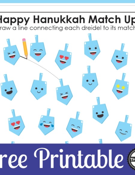 Dreidel Game Printable - Happy Hanukkah - Your Therapy Source