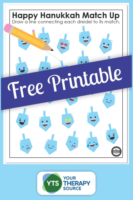 Dreidel Game Printable - Happy Hanukkah - Your Therapy Source