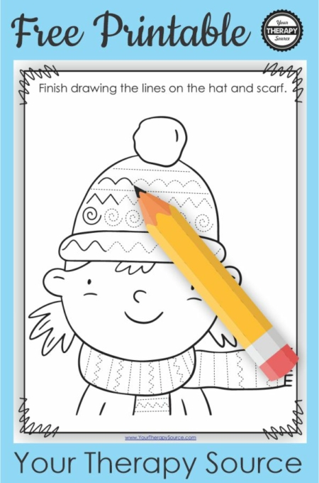 Winter Tracing Worksheets - Free Printable - Your Therapy Source