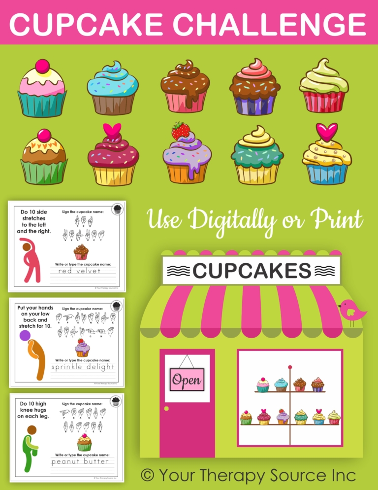 Cupcake Game Interactive PDF or Print Your Therapy Source