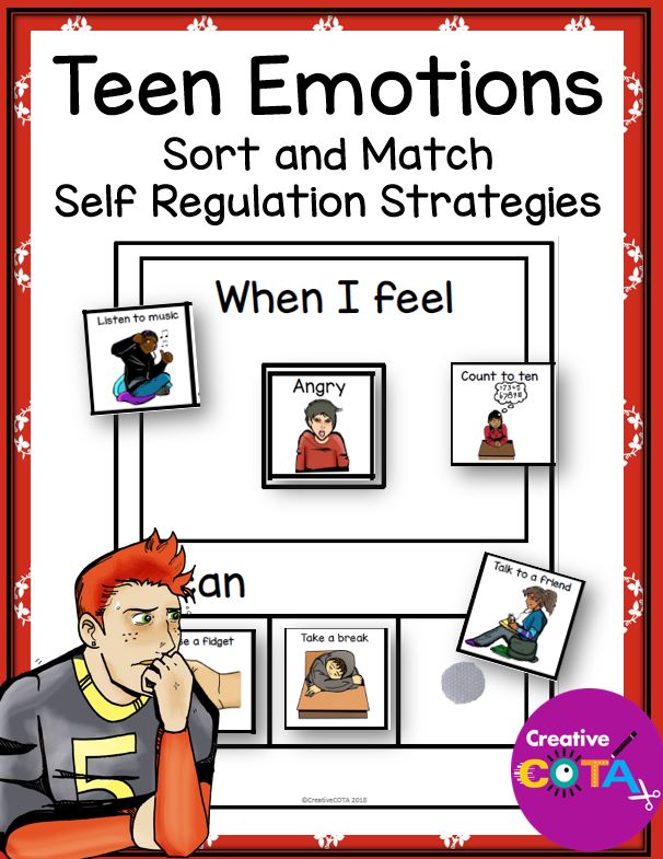 teen self regulation and emotions adapted book your therapy source