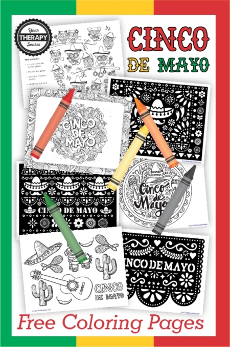 Cinco de Mayo Coloring Pages - Free - Your Therapy Source