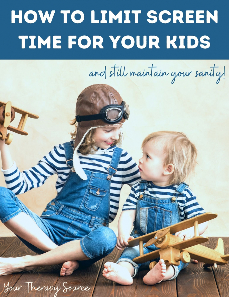 Your Therapy Source has created this 44 page guide to help you learn how to reduce your kids' screen time without losing your sanity. 