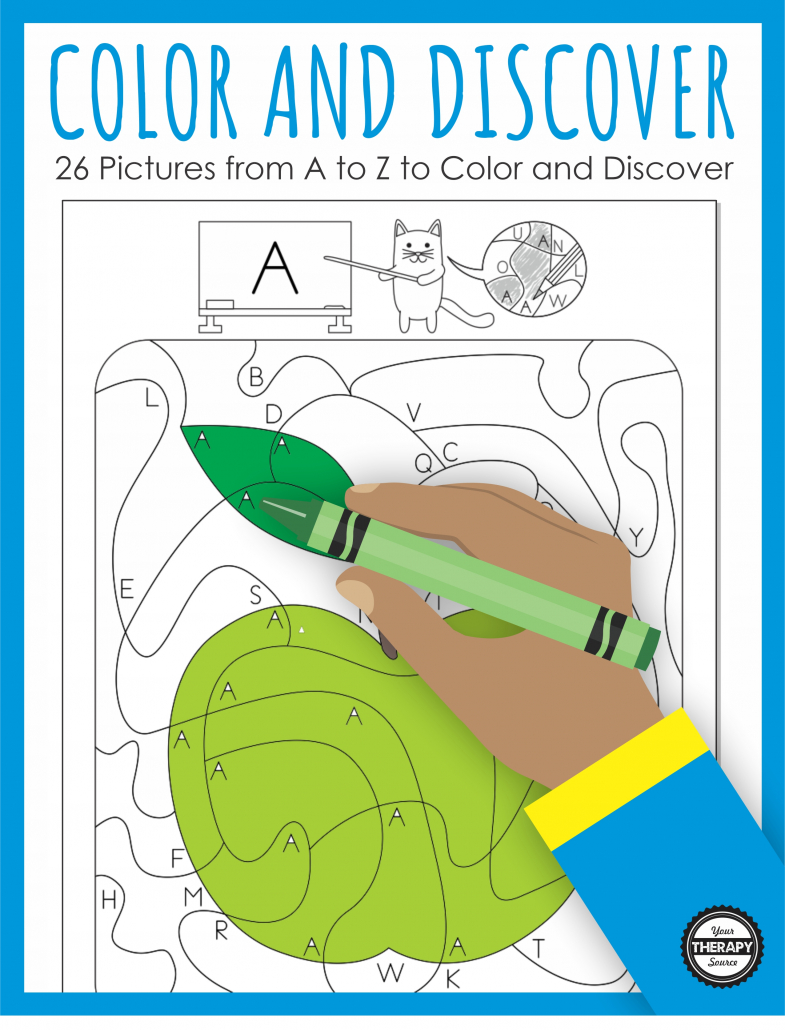 This Color and Discover PDF packet includes 26 pictures for children to find the correct letters, color in the space and reveal an image!