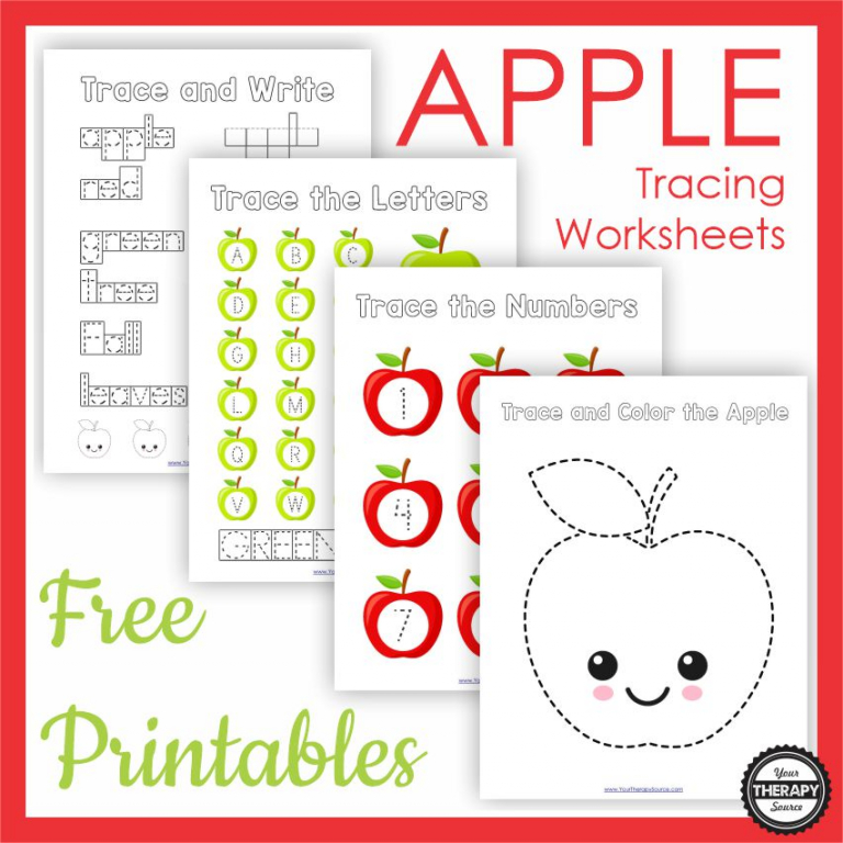 Apple Tracing Worksheets Tracing Apple Preschoolers Cognitiv