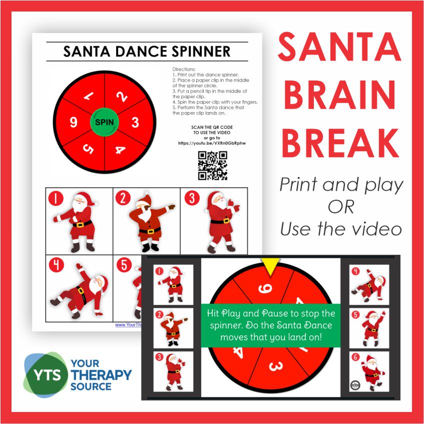 Here is a super simple Santa brain break to help you get moving this holiday season.