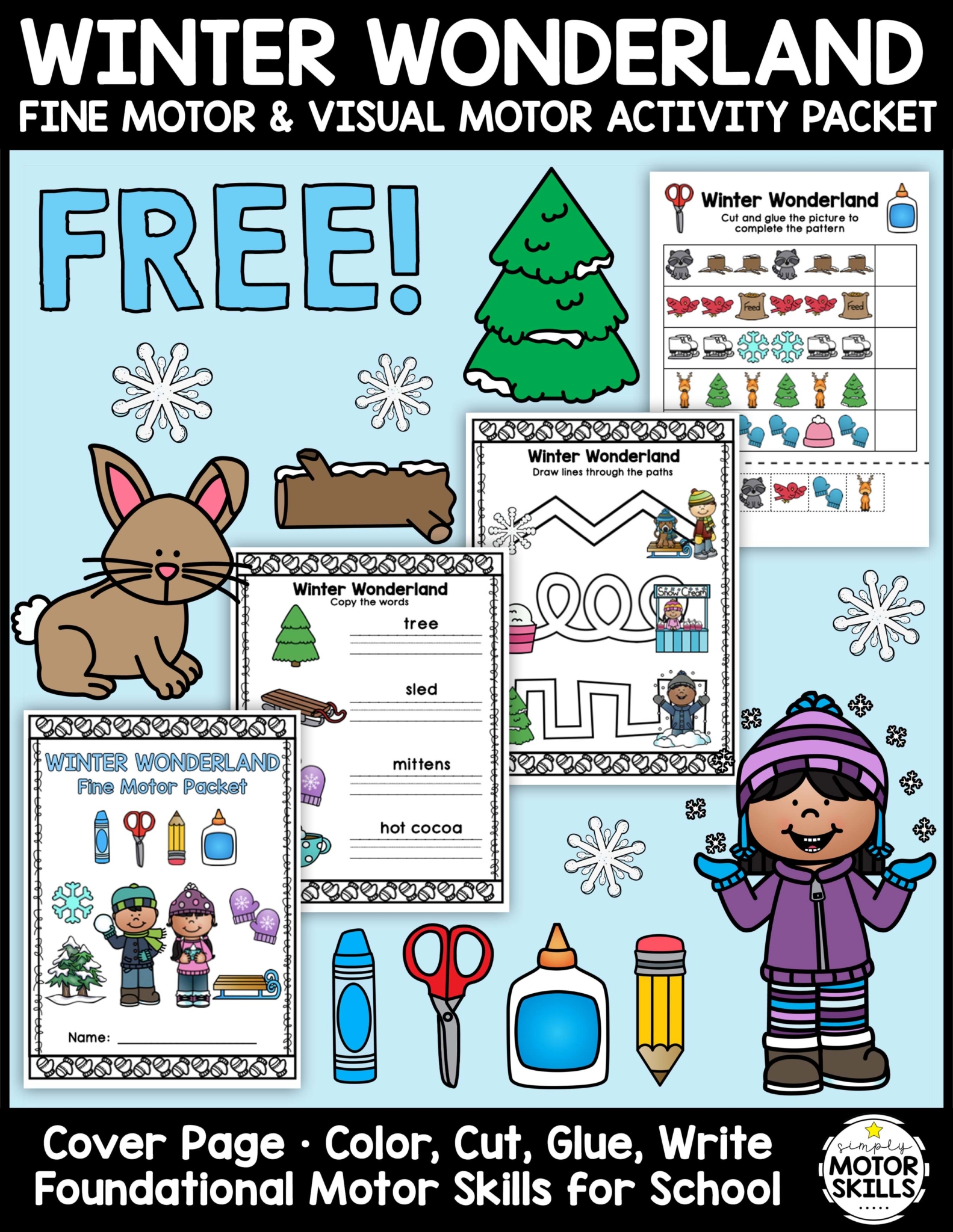 Free Winter Fine Motor PDF Activities Your Therapy Source
