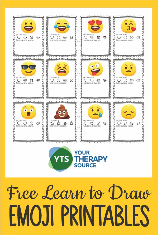 Emoji Printables How To Draw Emoji Faces Your Therapy Source