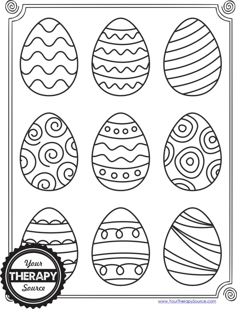 Easter Eggs Free Printables - Your Therapy Source