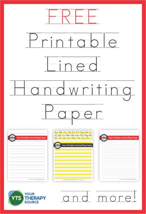 Handwriting Paper Printable - FREE - Your Therapy Source