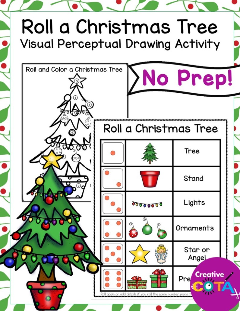 Roll A Christmas Tree PDF Free Printable Your Therapy Source