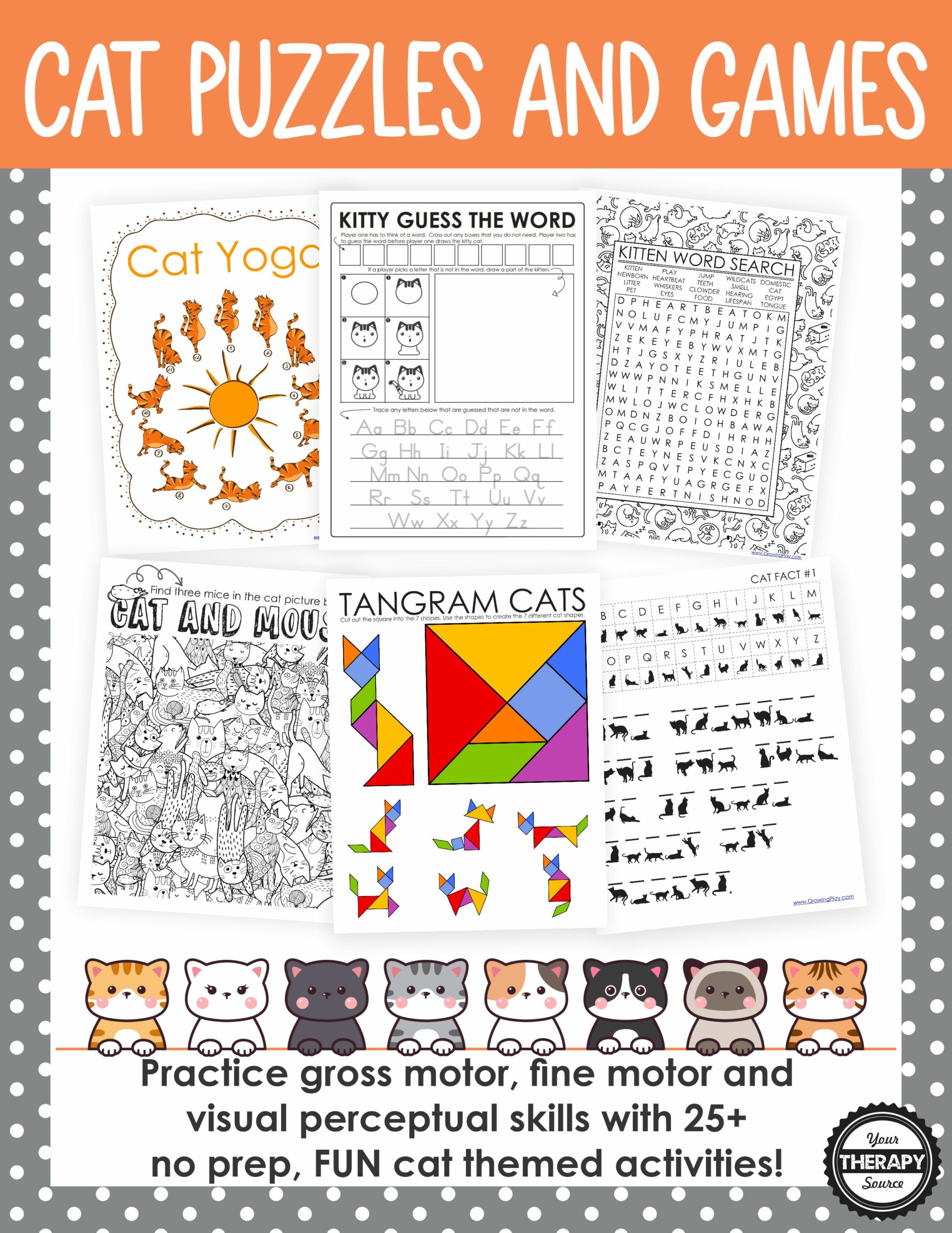 Cat Worksheets - FREE - Your Therapy Source