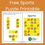 Free Sports Puzzle Printable - Your Therapy Source
