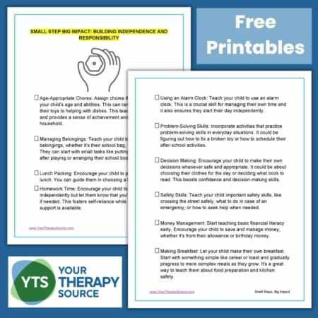 Free Occupational Therapy Worksheets and PT Resources - Your Therapy Source