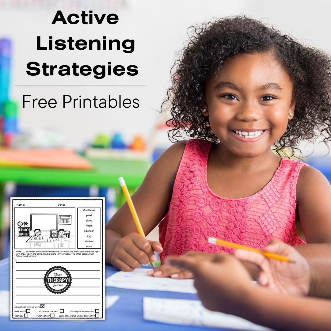 Active Listening Worksheet FREE PDF Your Therapy Source