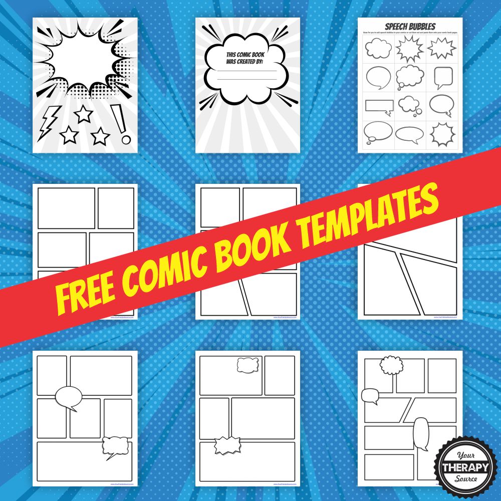 Printable Comic Strip Template: A Free Resource for All Ages - Your Therapy Source