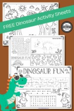 Dinosaur Activity Sheets - Free Printables for Kids - Your Therapy Source