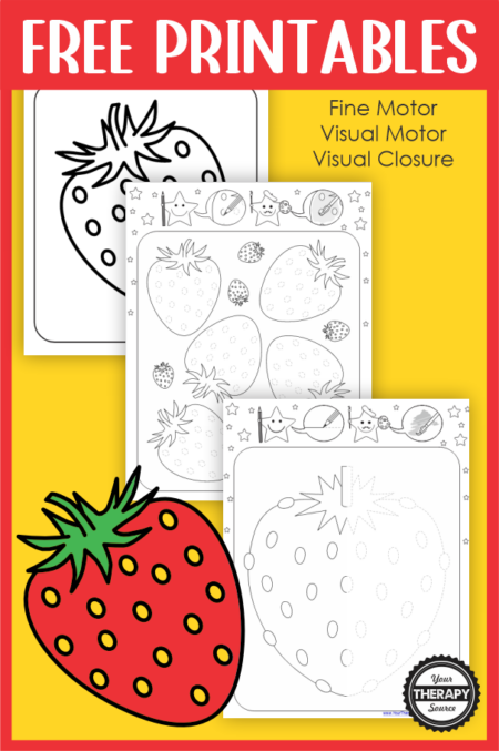 Strawberry Coloring Pages - Free Printable PDF - Your Therapy Source